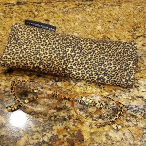 Cheetah Print Reading Glasses & Case